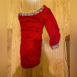 sparkly red homecoming dress - size S